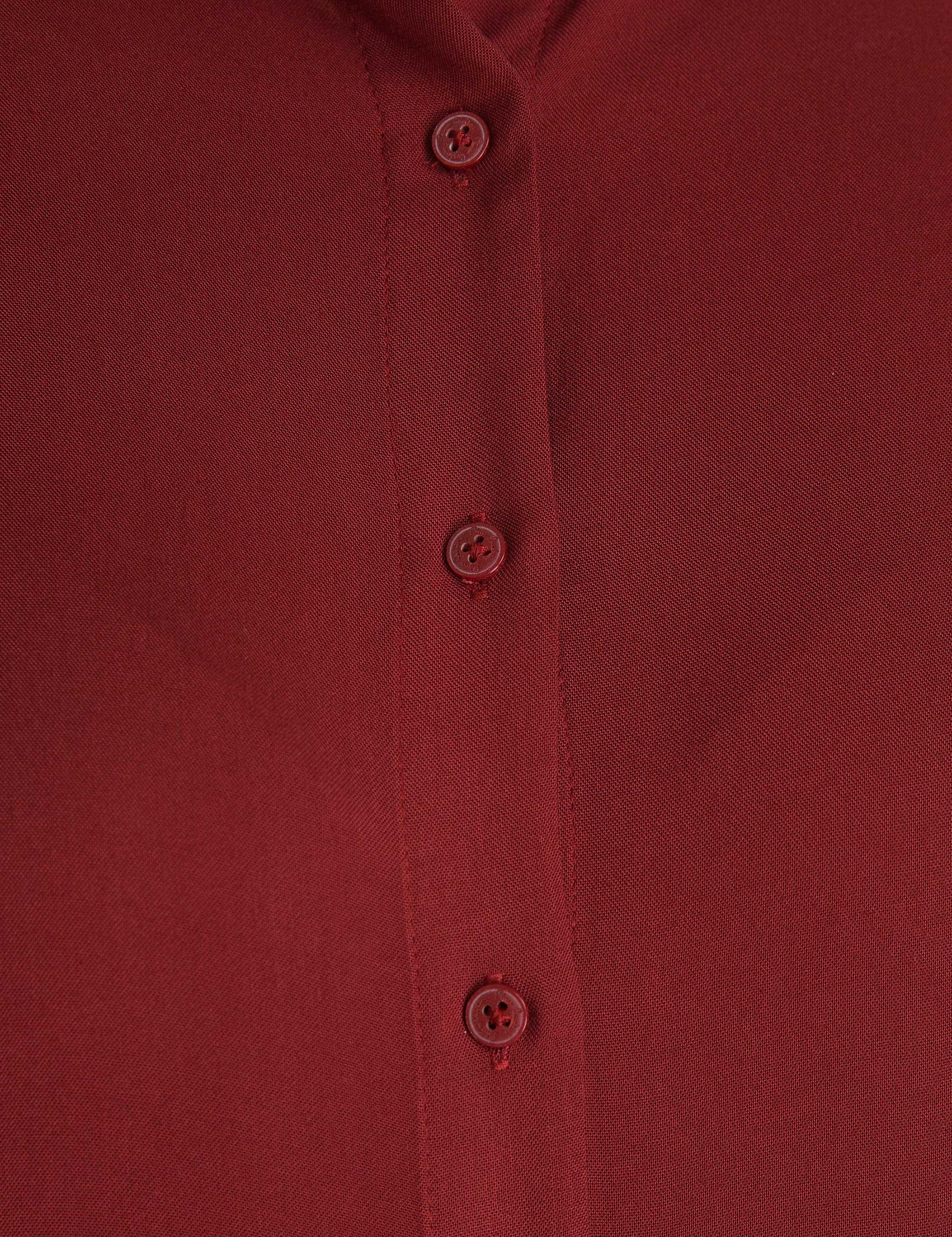 Bordo Dokuma Gömlek