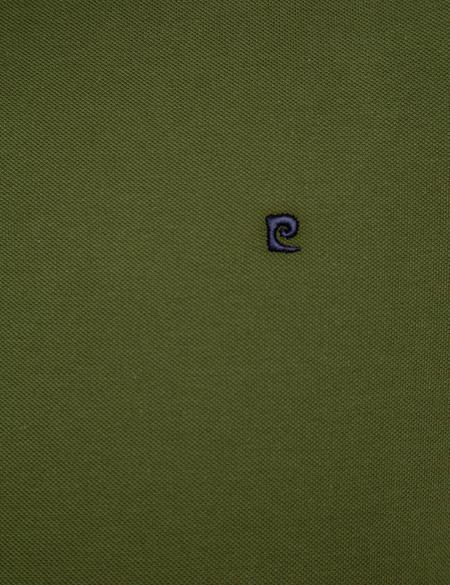 Yeşil Slim Fit Polo Yaka Basic T-shirt - 50197145001