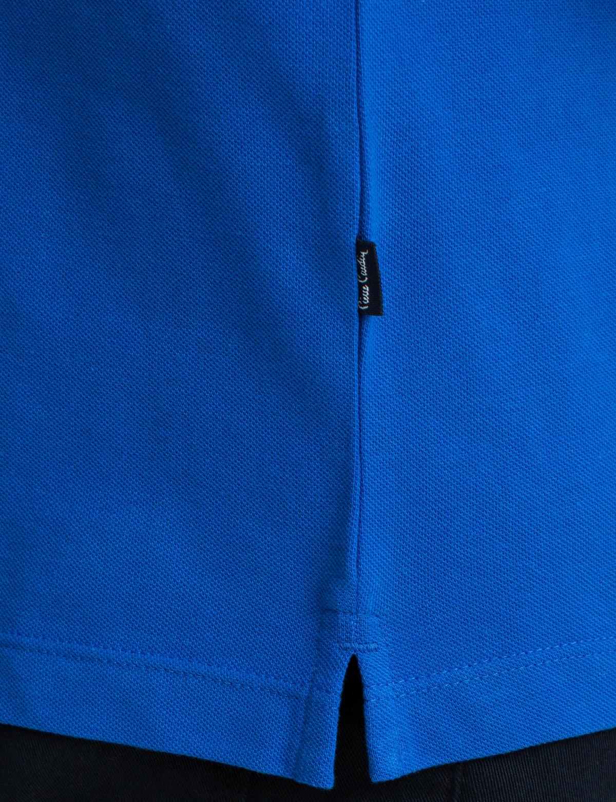 Saks Mavi Slim Fit Polo Yaka Basic T-Shirt - 50197145032