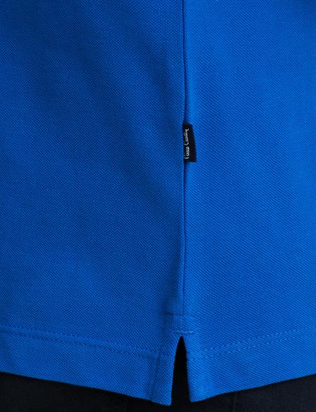 Saks Mavi Slim Fit Polo Yaka Basic T-Shirt - 50197145032