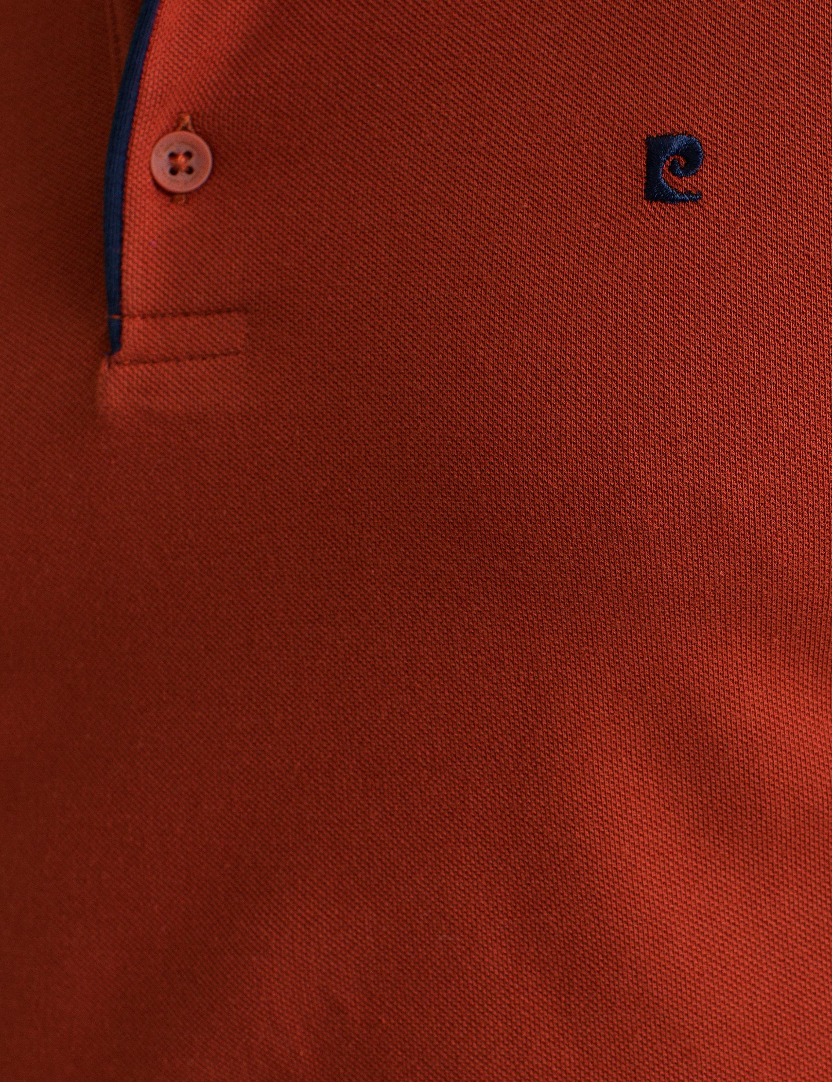 Turuncu Slim Fit Polo Yaka Basic T-shirt