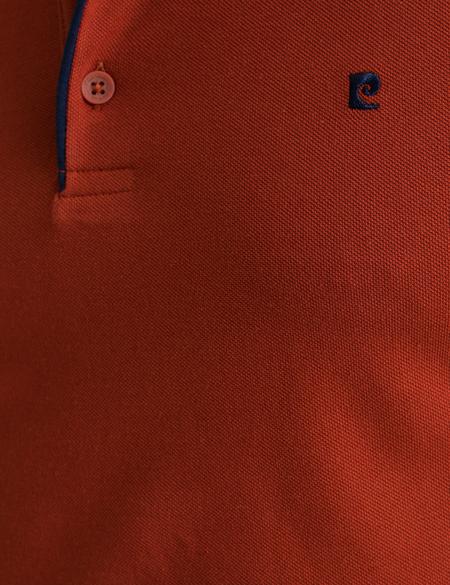 Turuncu Slim Fit Polo Yaka Basic T-shirt - 50197145046