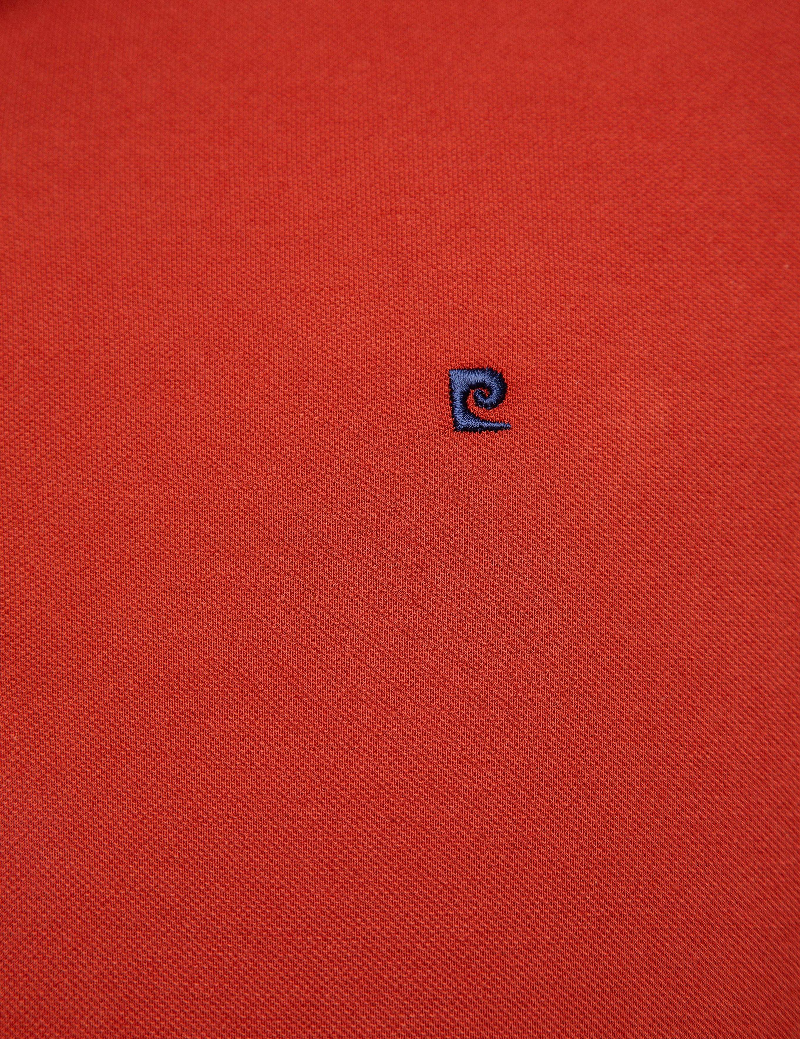 Turuncu Slim Fit Polo Yaka Basic T-shirt