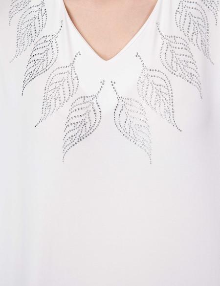 Ekru Slim Fit Bluz - 50197800047