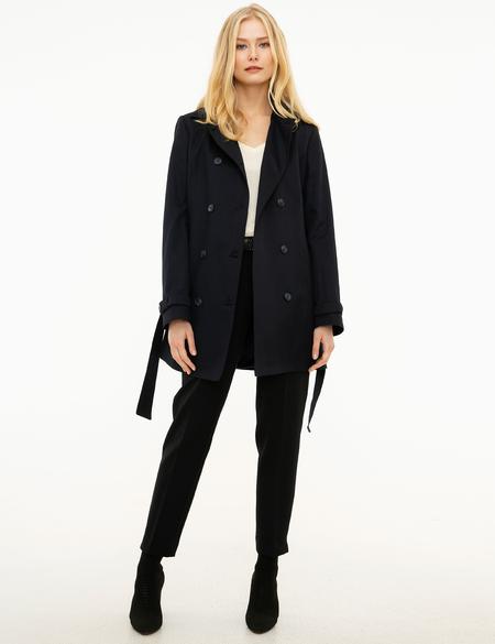 Lacivert Slim Fit Trençkot - 50198757011