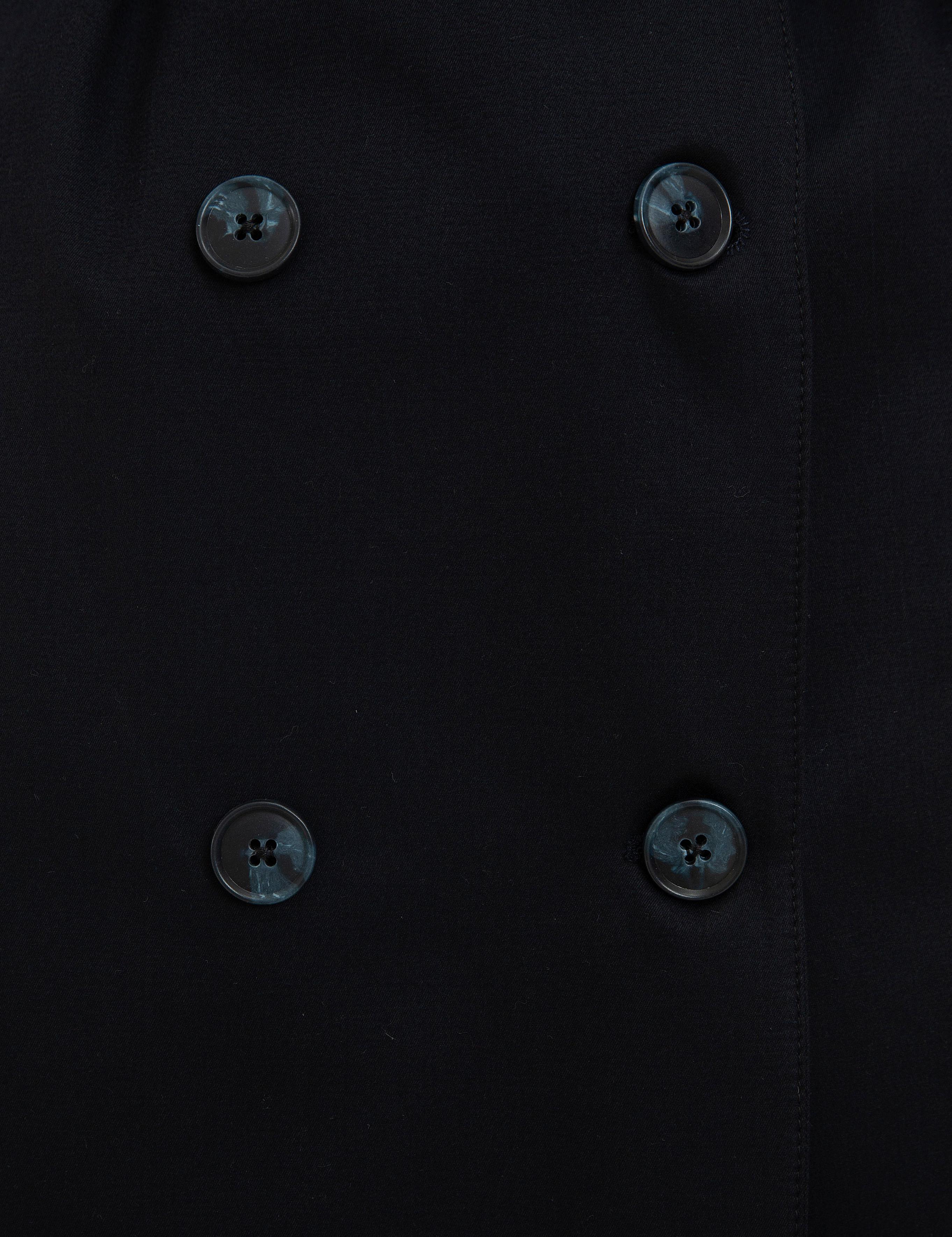 Lacivert Slim Fit Trençkot