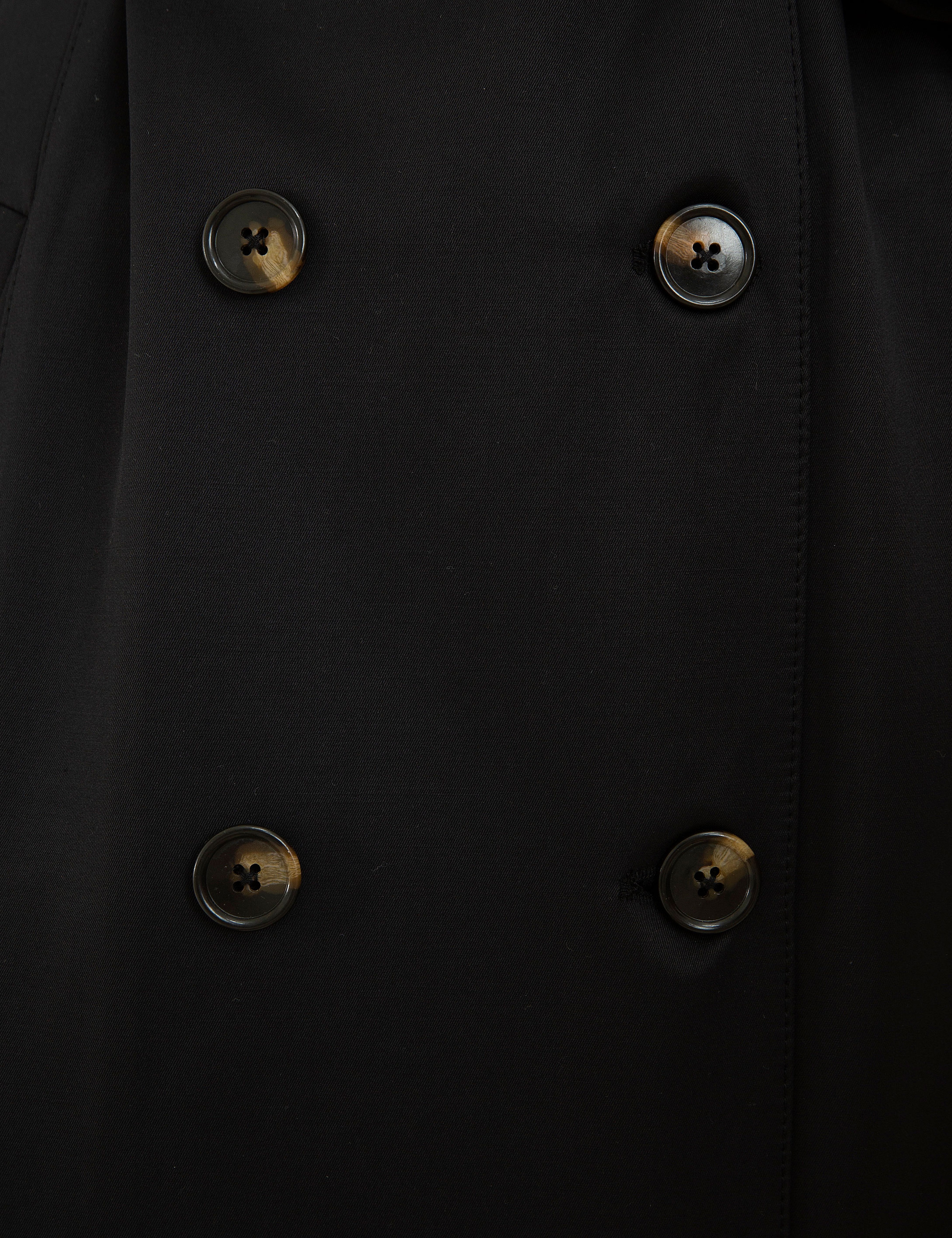 Siyah Slim Fit Trençkot