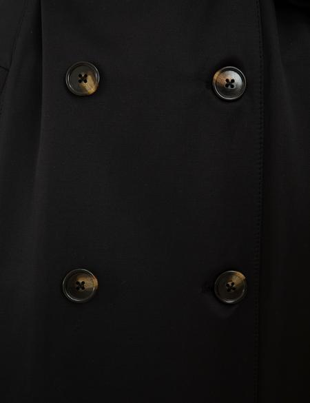 Siyah Slim Fit Trençkot - 50198757017