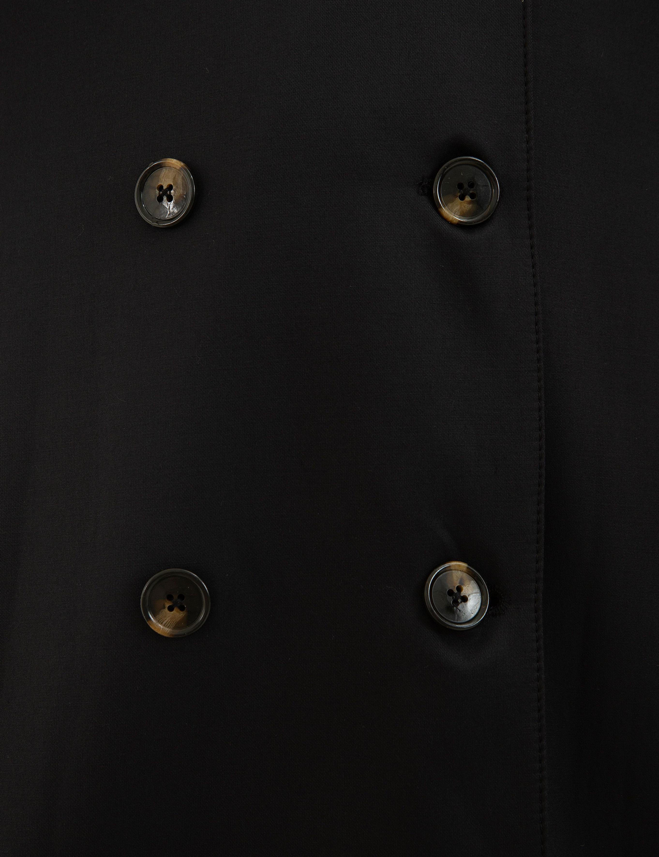 Siyah Slim Fit Trençkot