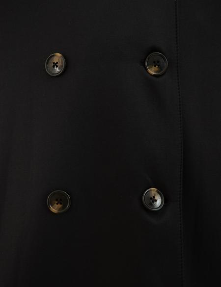 Siyah Slim Fit Trençkot - 50198758011