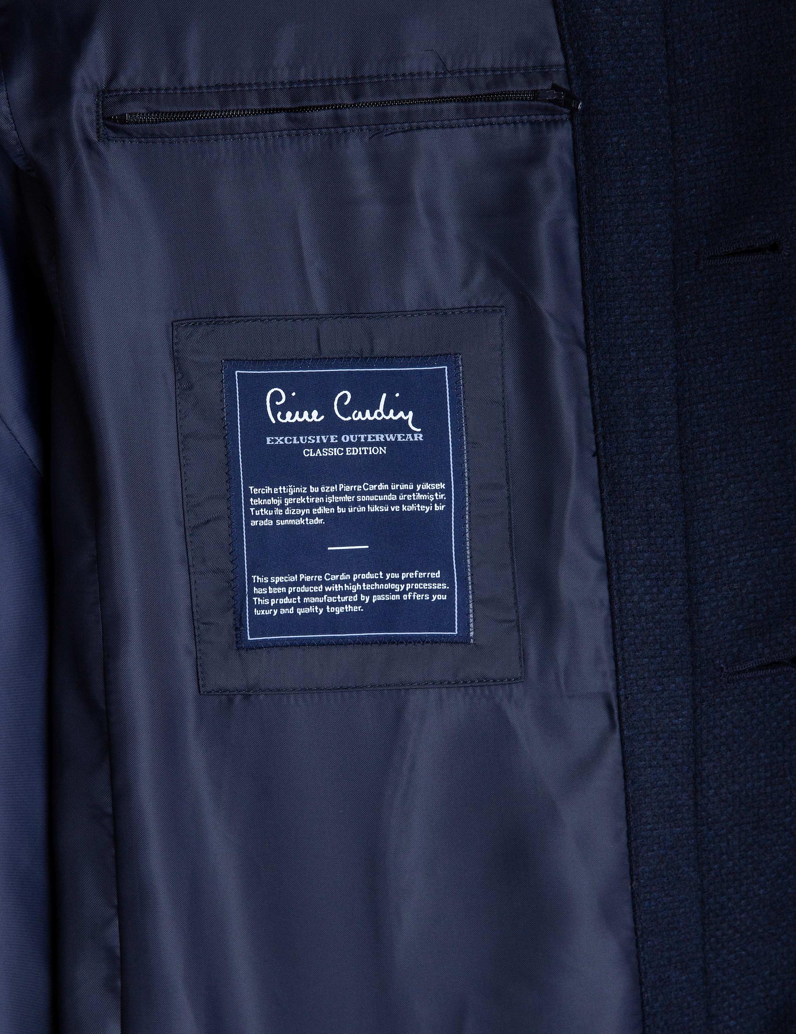 Lacivert Ex.Slim Fit Palto