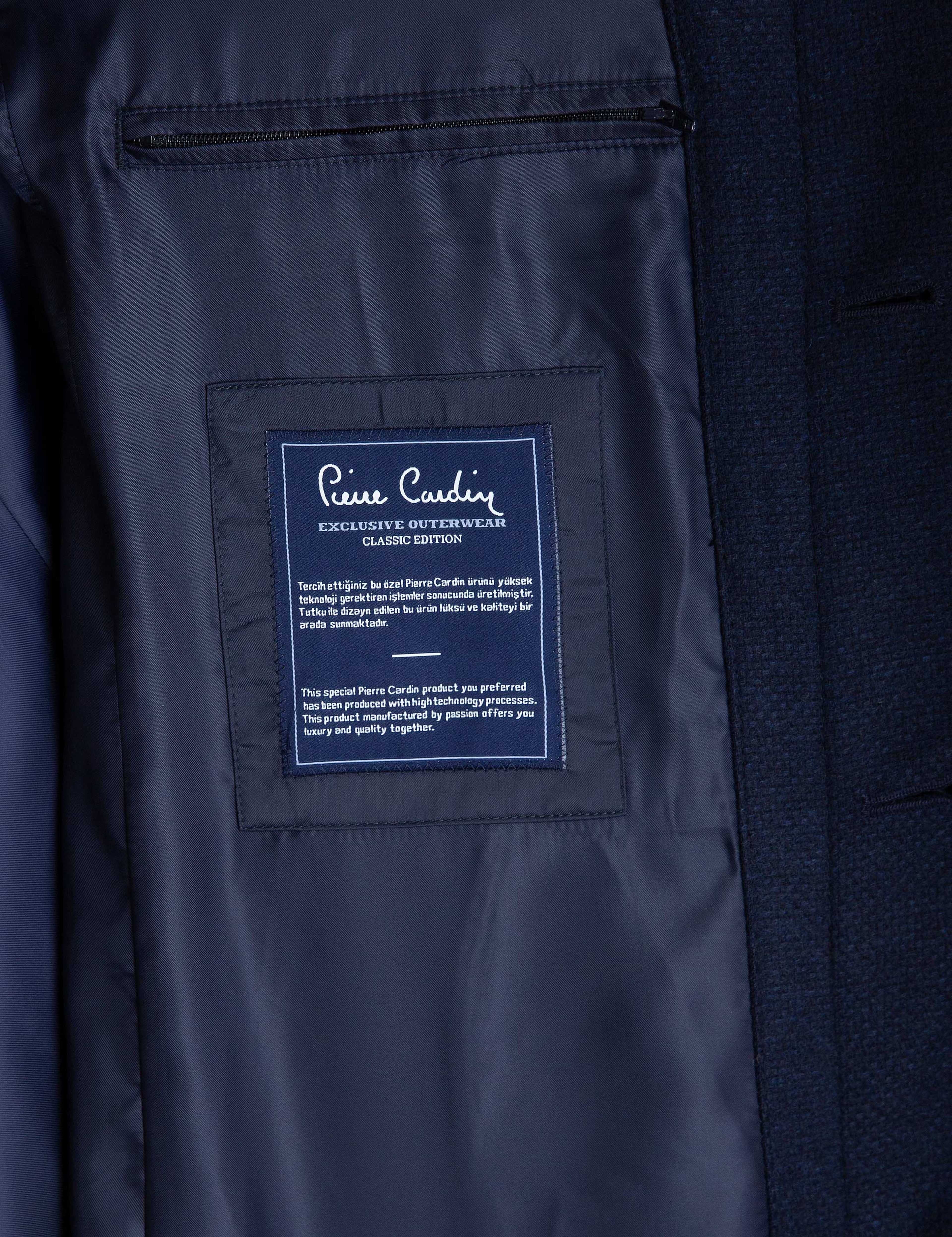 Lacivert Ex.Slim Fit Palto - Image 5