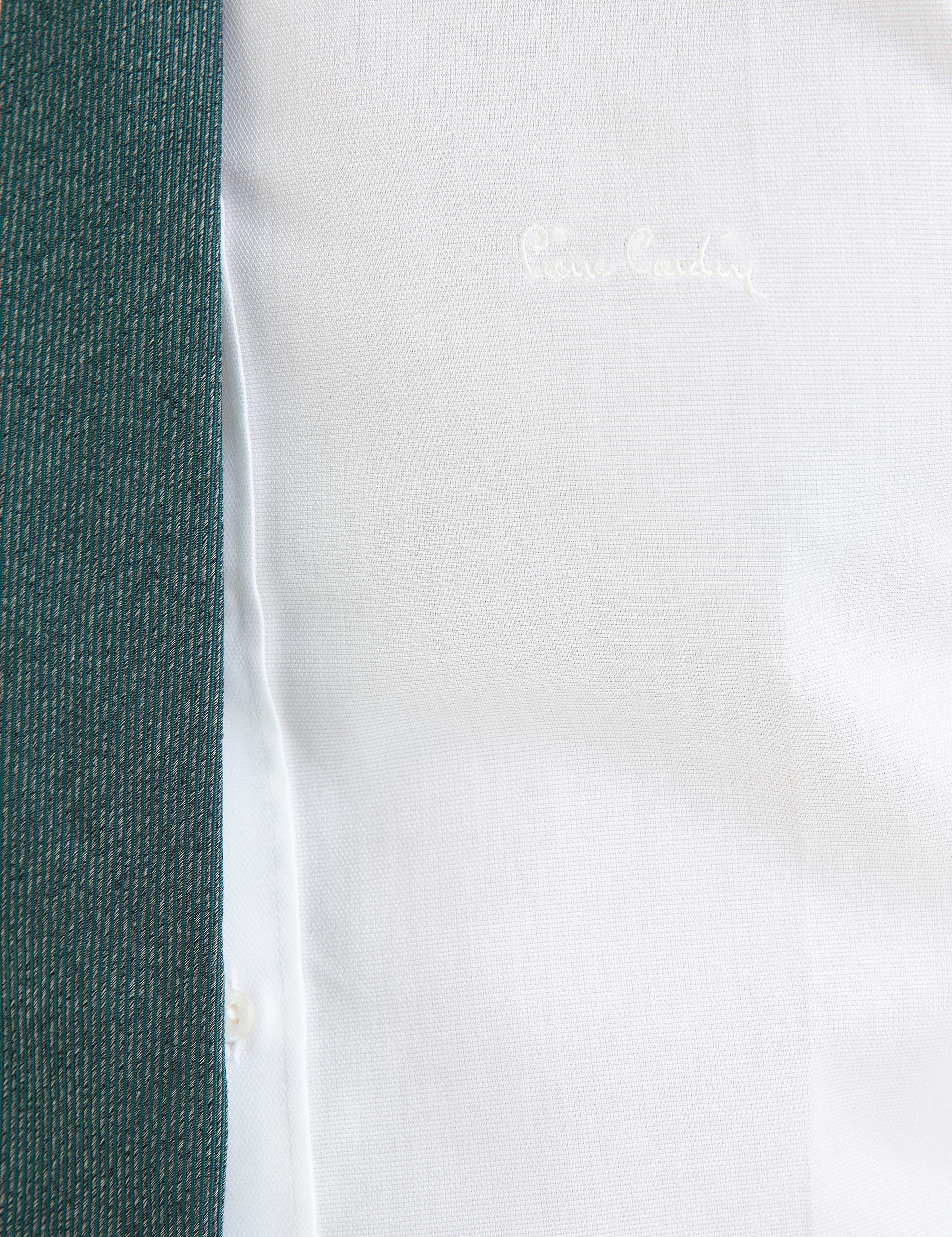 Beyaz Slim Fit Gömlek - Image 6