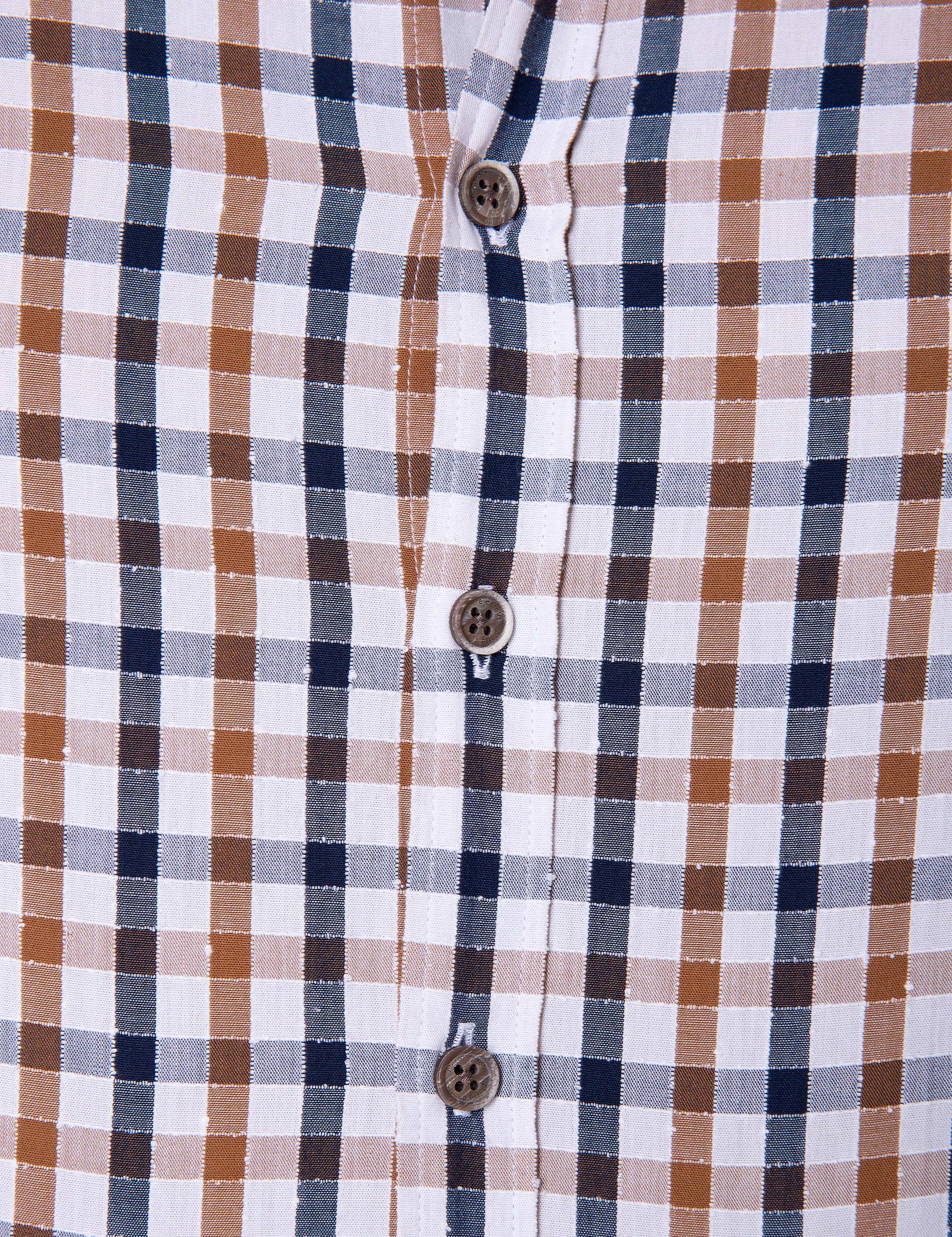 Kahverengi Slim Fit Uzun Kollu Gömlek