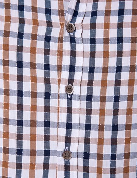 Kahverengi Slim Fit Uzun Kollu Gömlek - 50200479014