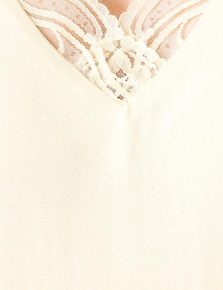 Açık Sarı Kolsuz Tişört - 50200750011