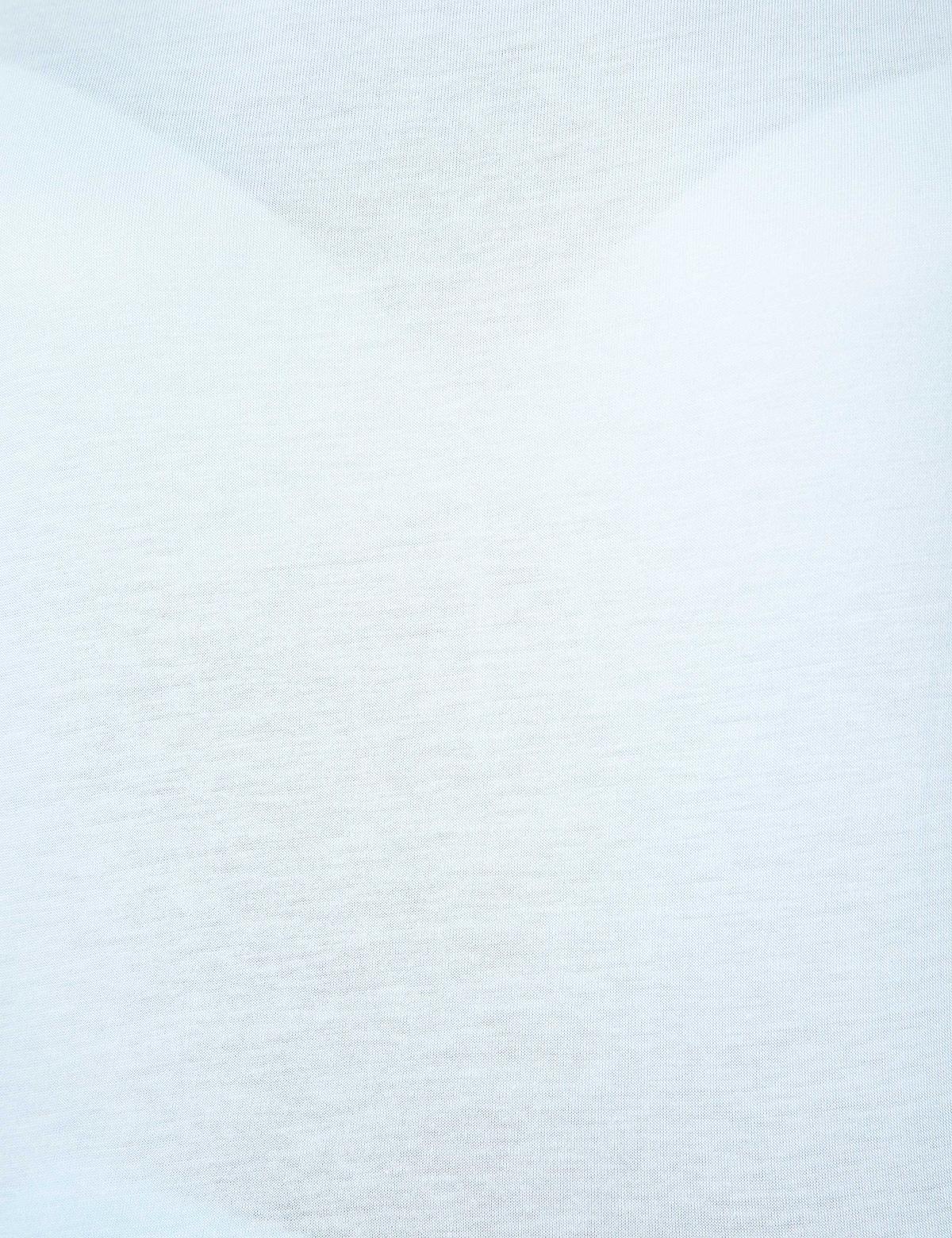 Açık Mavi Bisiklet Yaka Tişört - 50200752039