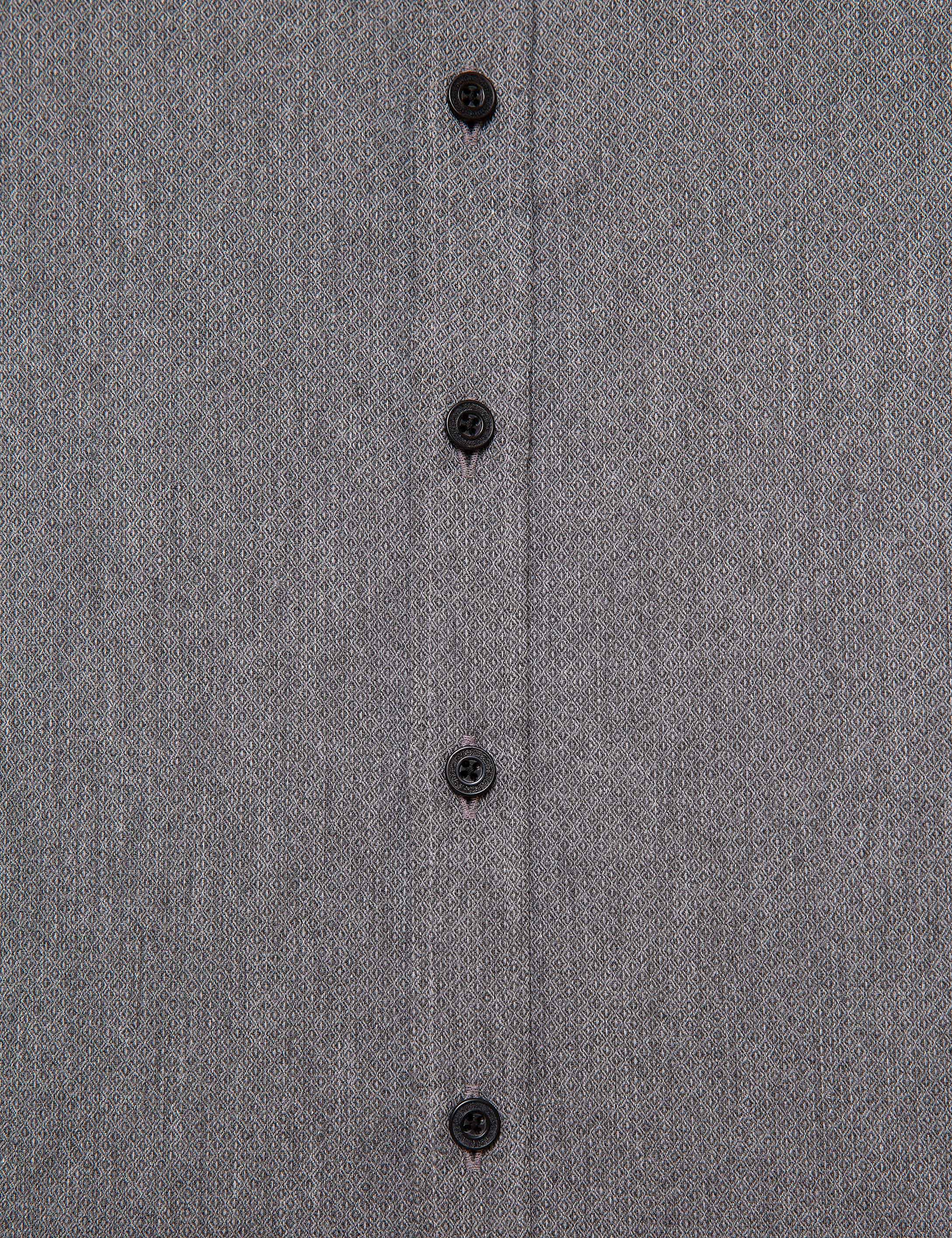 Gri Slim Fit Gömlek - Image 6