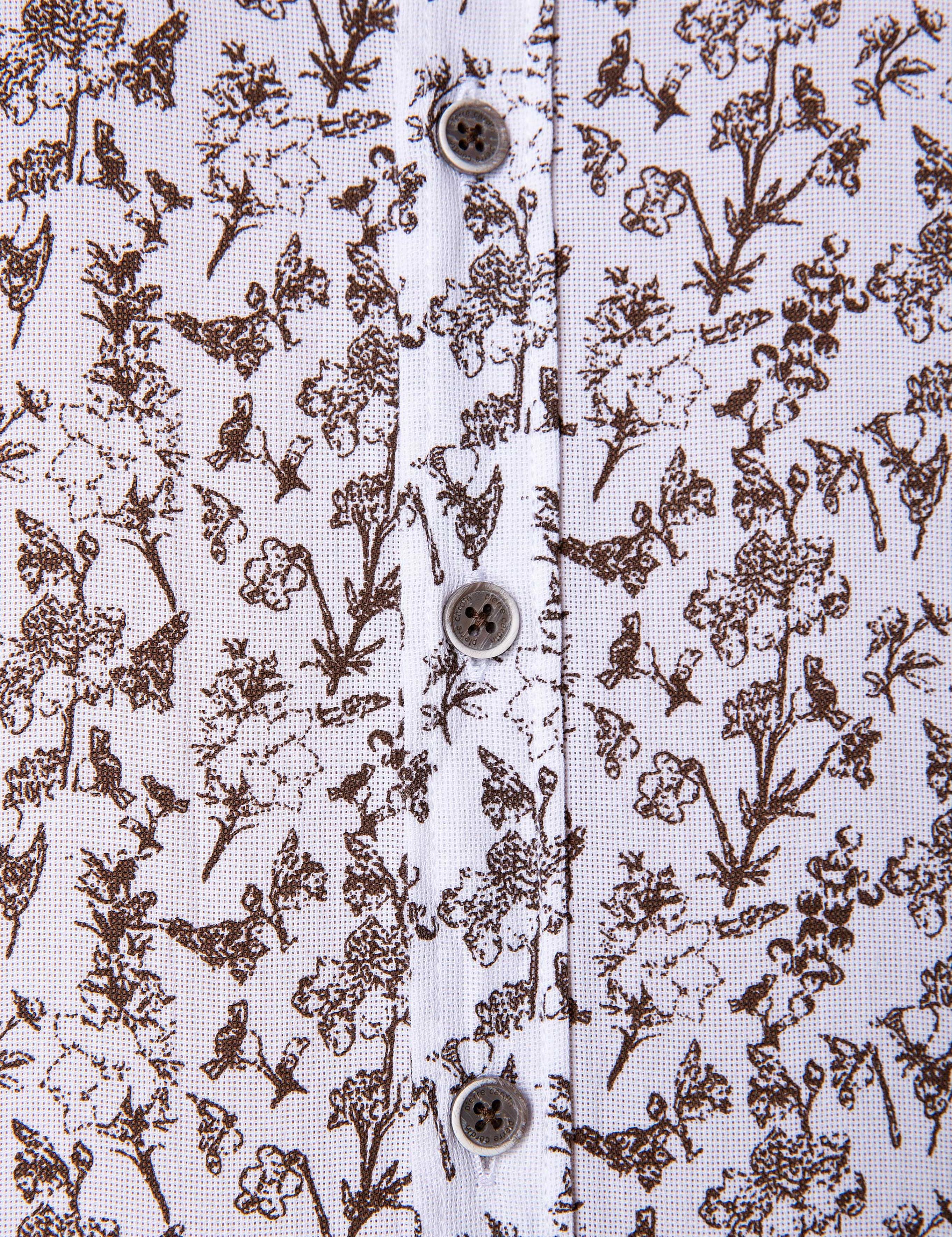 Kahverengi Slim Fit Uzun Kollu Gömlek