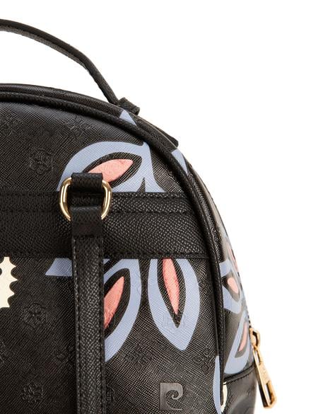 Çiçek Desenli Siyah Sırt Çantası - 50243826002