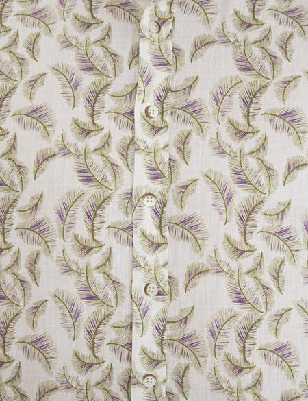 Yeşil Keten Karışımlı Uzun Kollu Gömlek - 50232788015