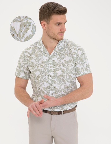Haki Regular Fit Kısa Kollu Gömlek