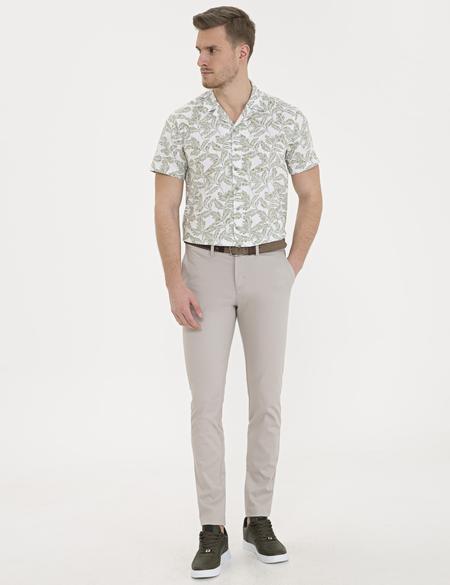 Haki Regular Fit Kısa Kollu Gömlek - 50235123011