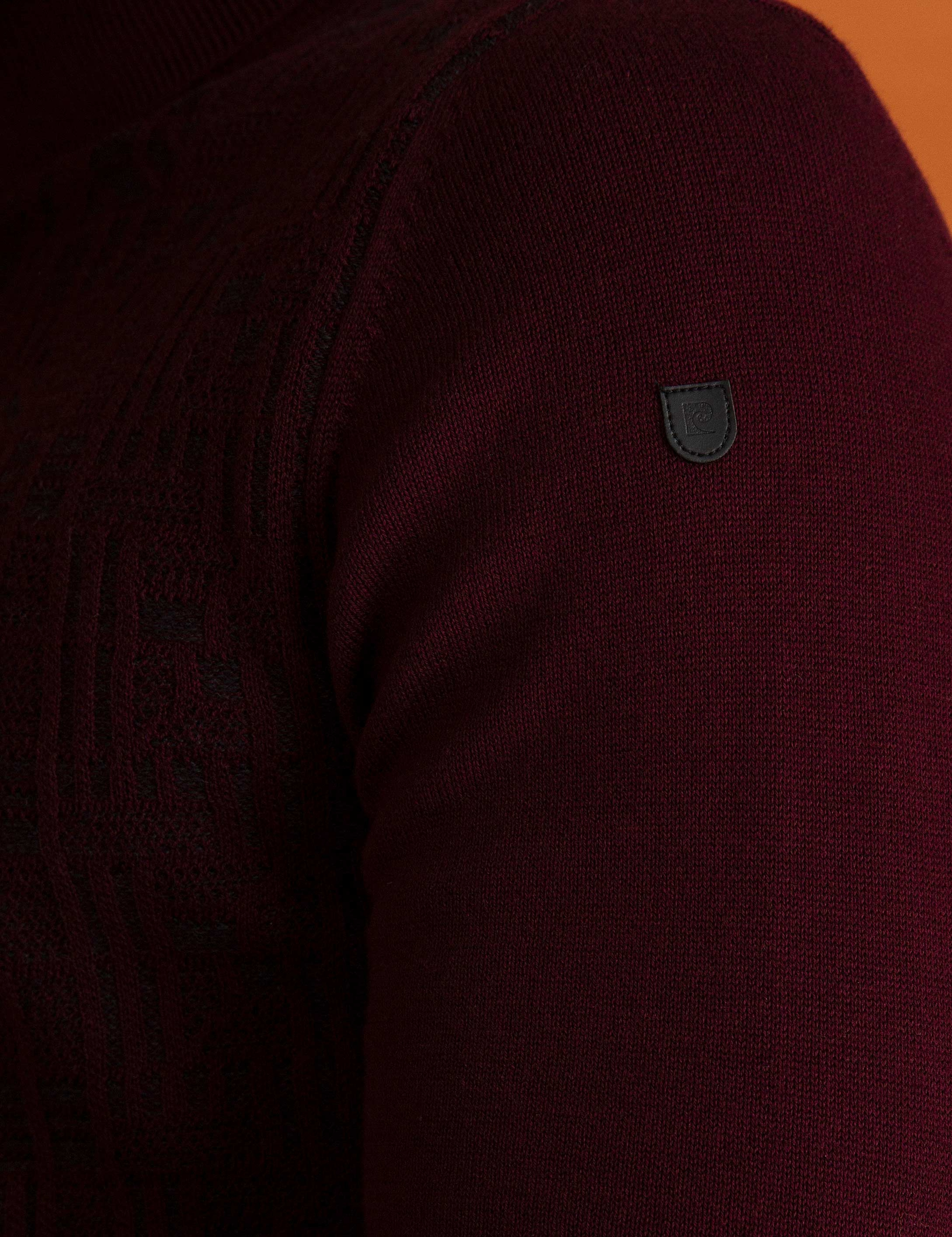 Bordo Slim Fit Triko Kazak