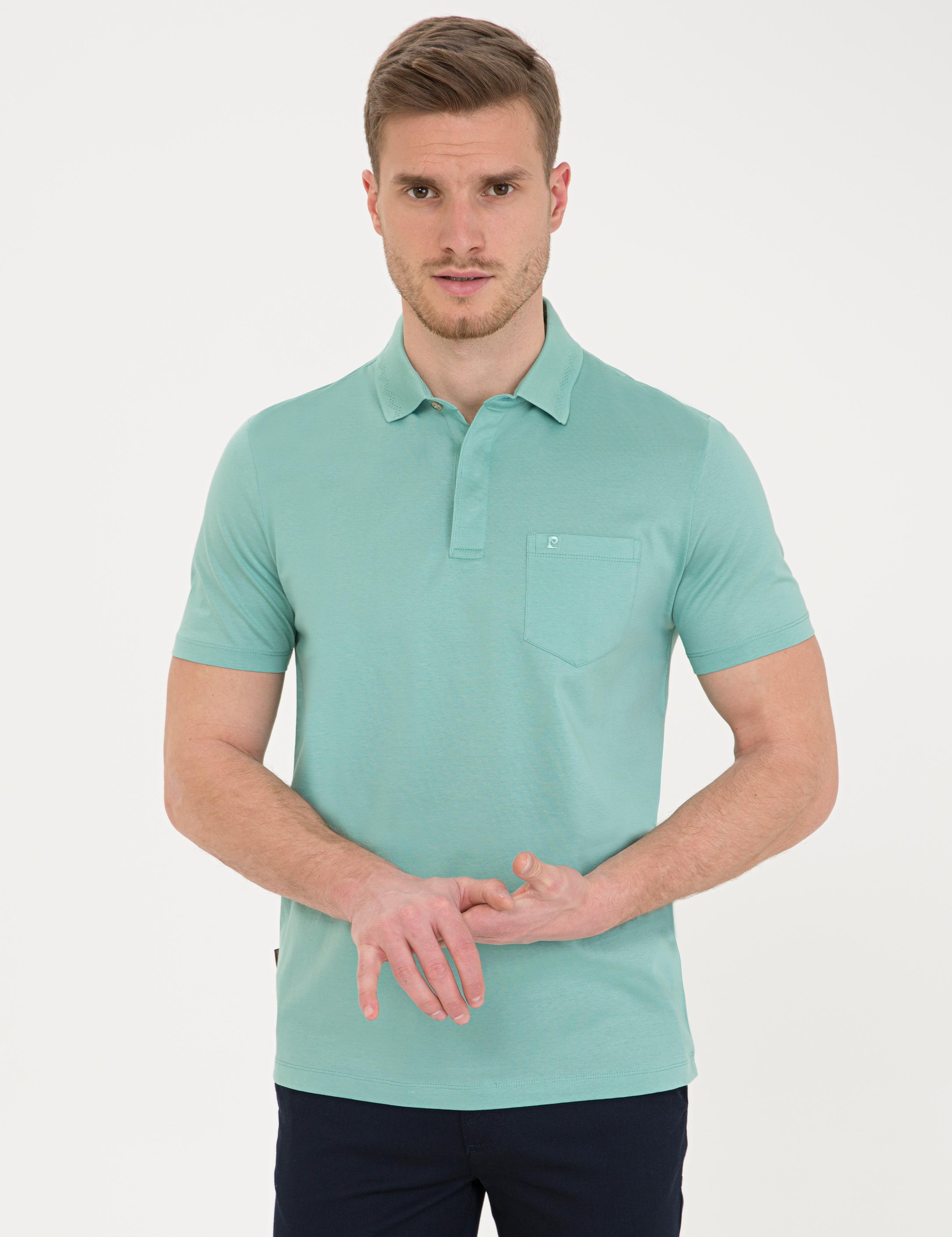 Yeşil Regular Fit Basic Tişört