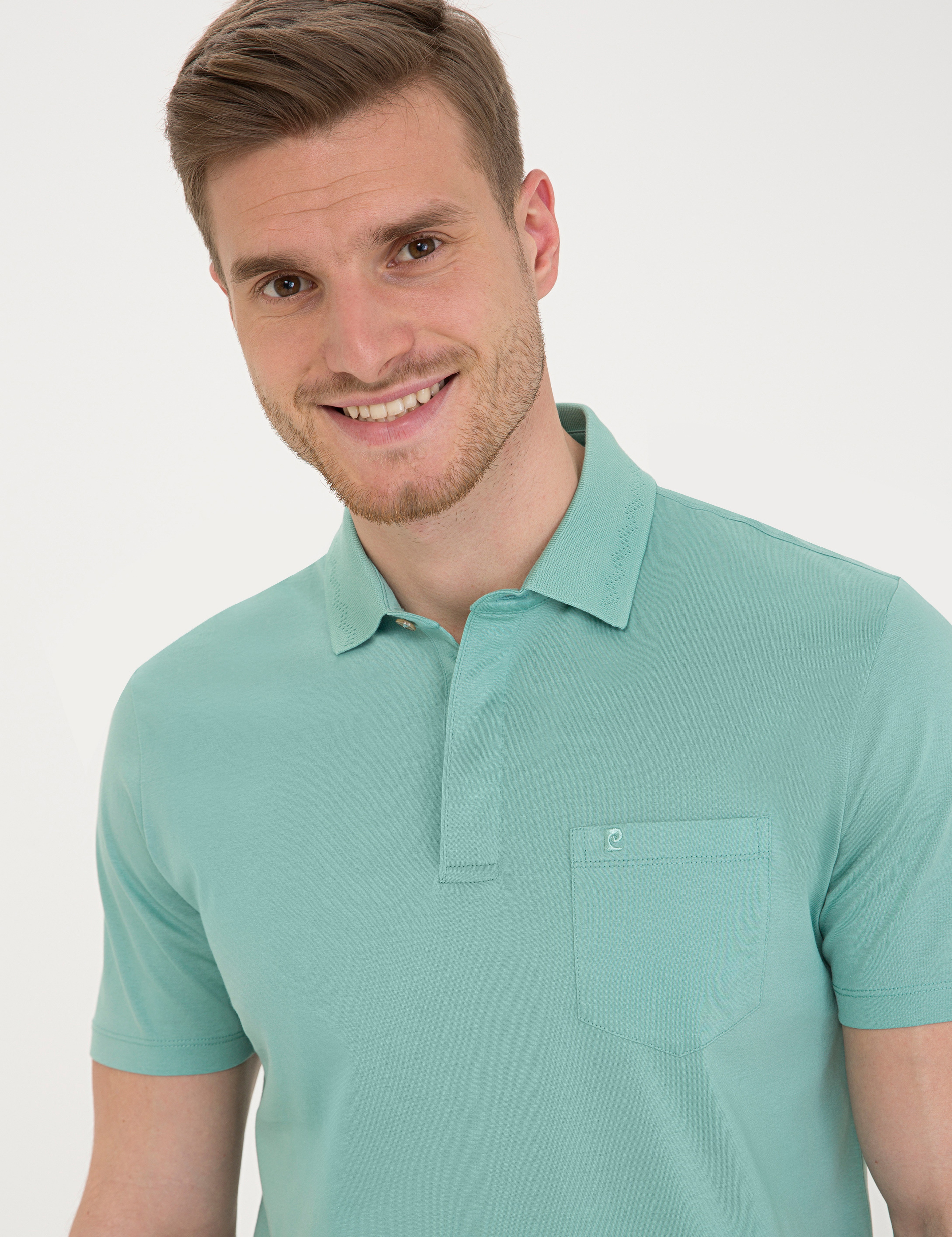 Yeşil Regular Fit Basic Tişört - Image 2