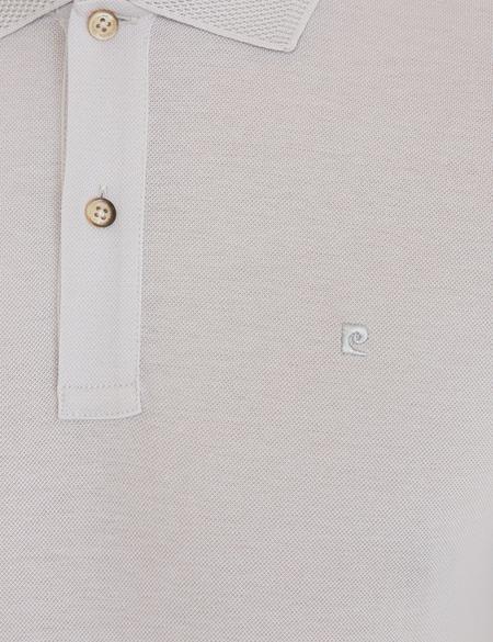 Açık Gri Slim Fit Polo Yaka Basic T-Shirt - 50232388153