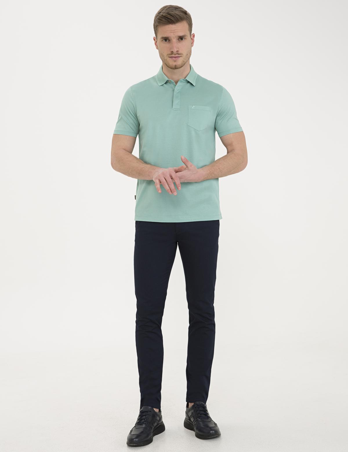 Yeşil Regular Fit Basic Tişört - 50232381163