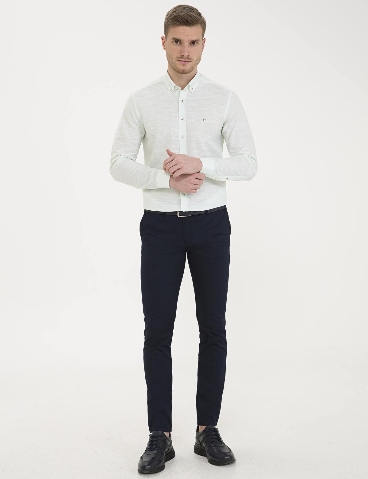 Açık Yeşil Slim Fit Gömlek - 50236034060