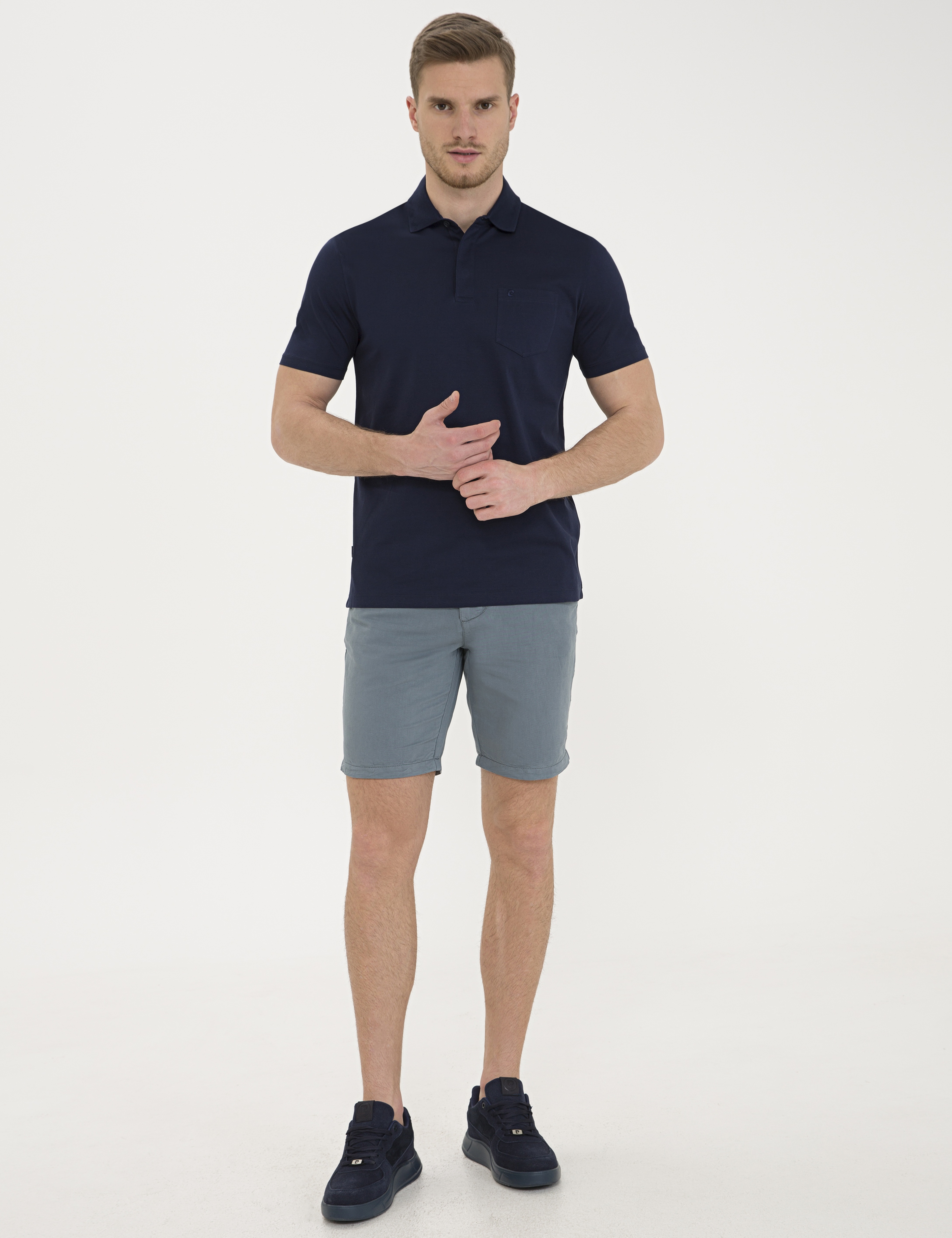 Koyu Lacivert Regular Fit Basic T-Shirt