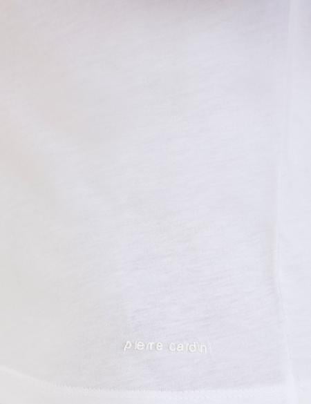 Beyaz Slim Fit Bisiklet Yaka Basic Tişört - 50232385002