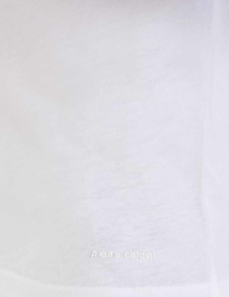 Beyaz Slim Fit Bisiklet Yaka Basic Tişört