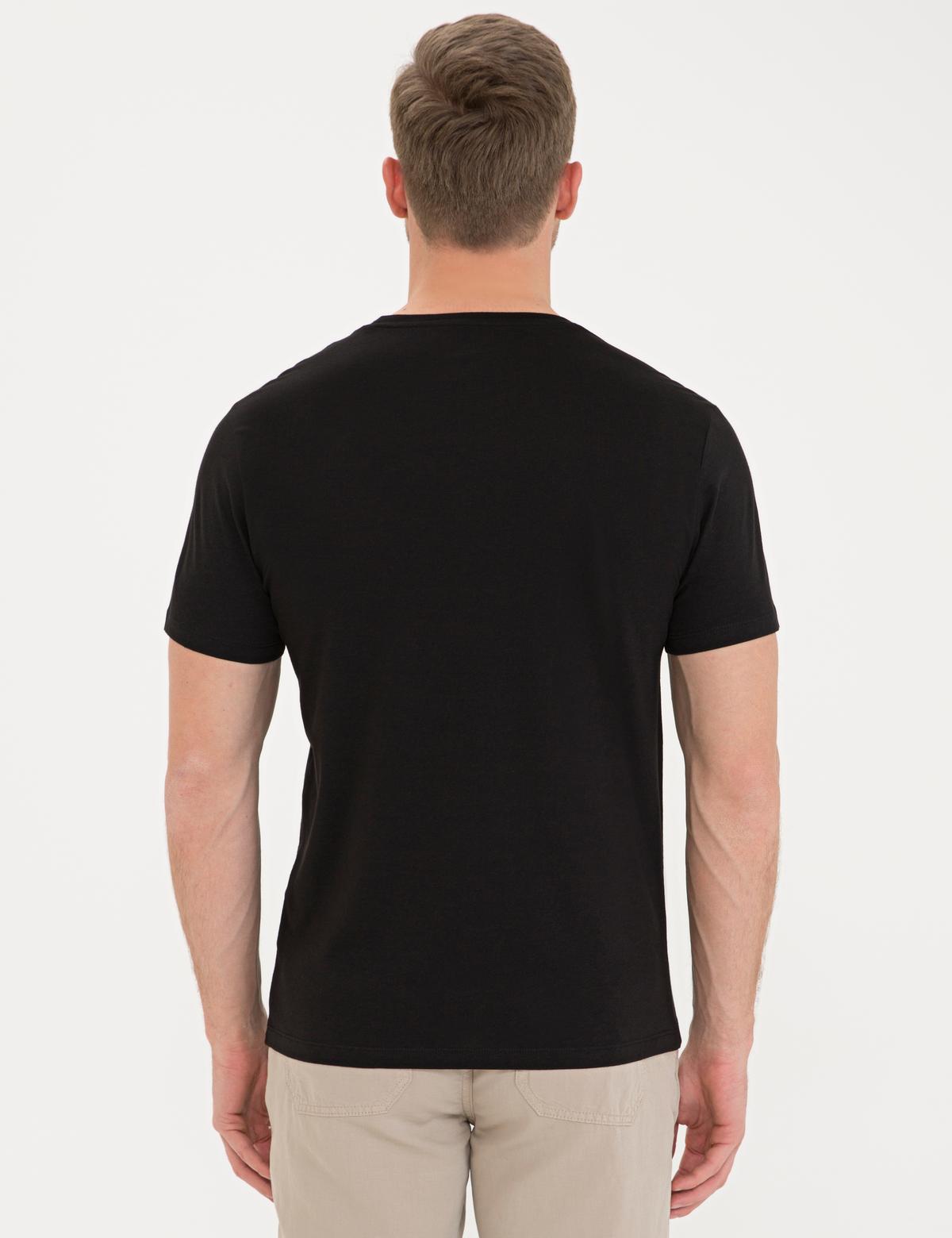 Siyah Slim Fit Basic Tişört - 50232385113