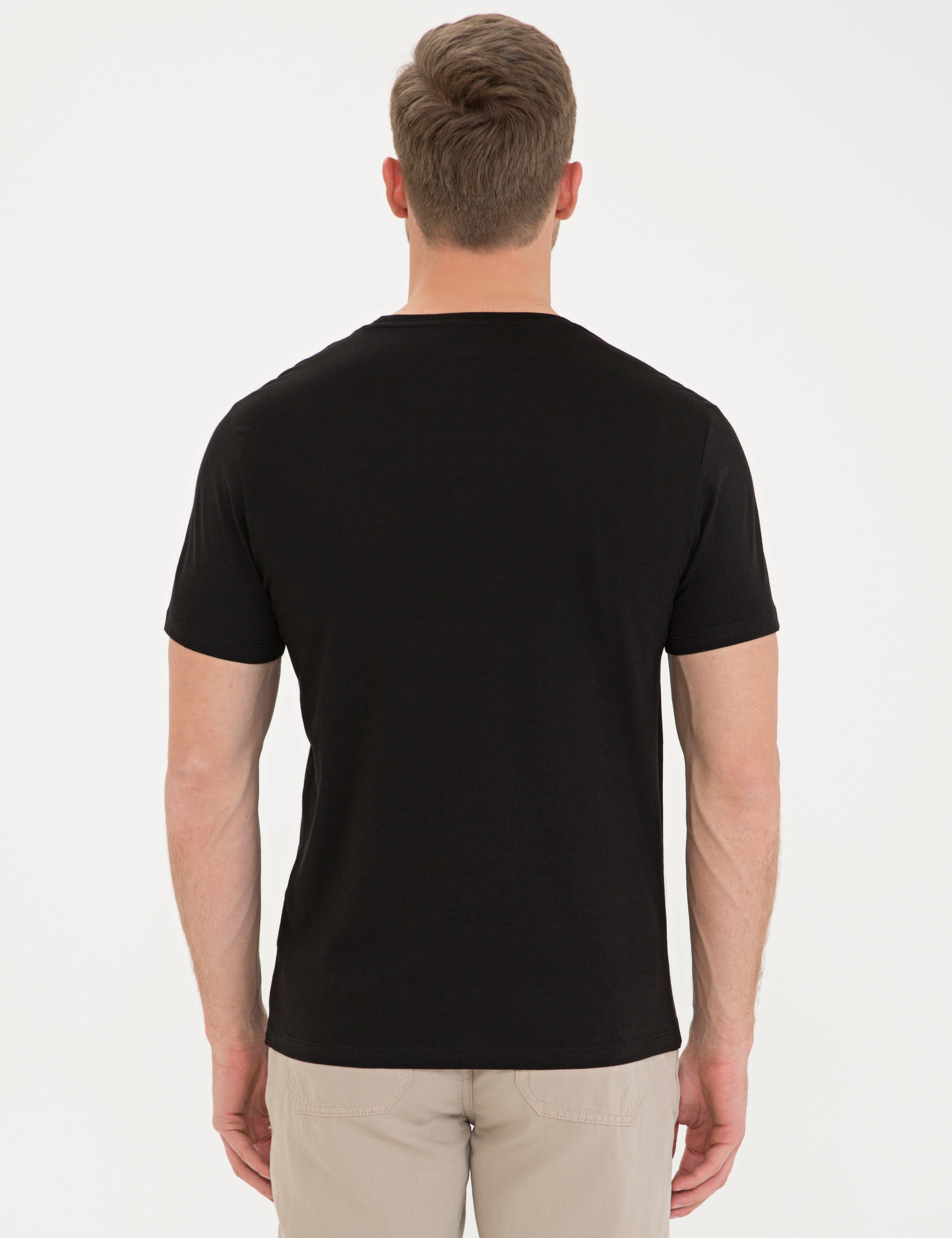 Siyah Slim Fit Basic Tişört