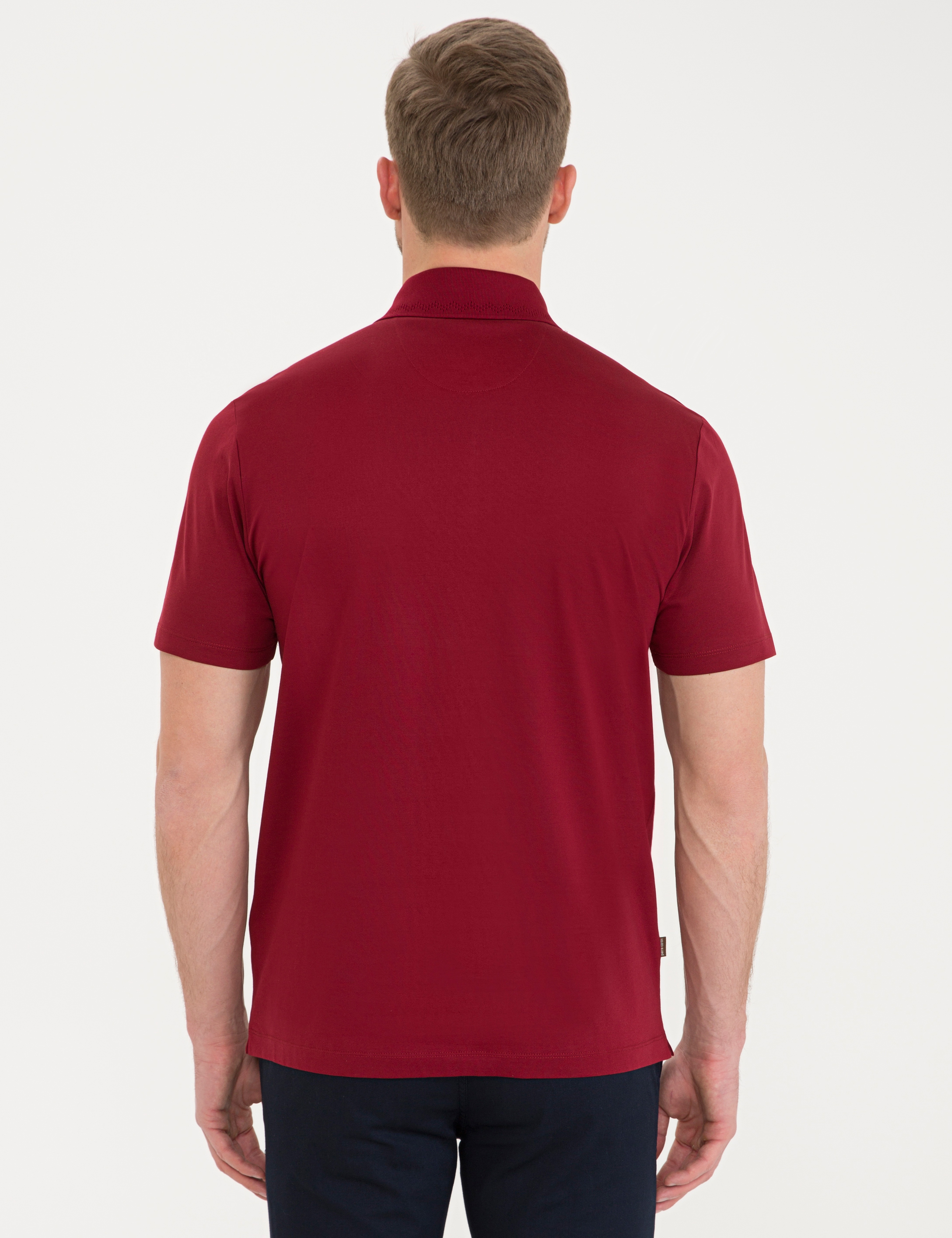 Bordo Regular Fit Basic Tişört - Image 3