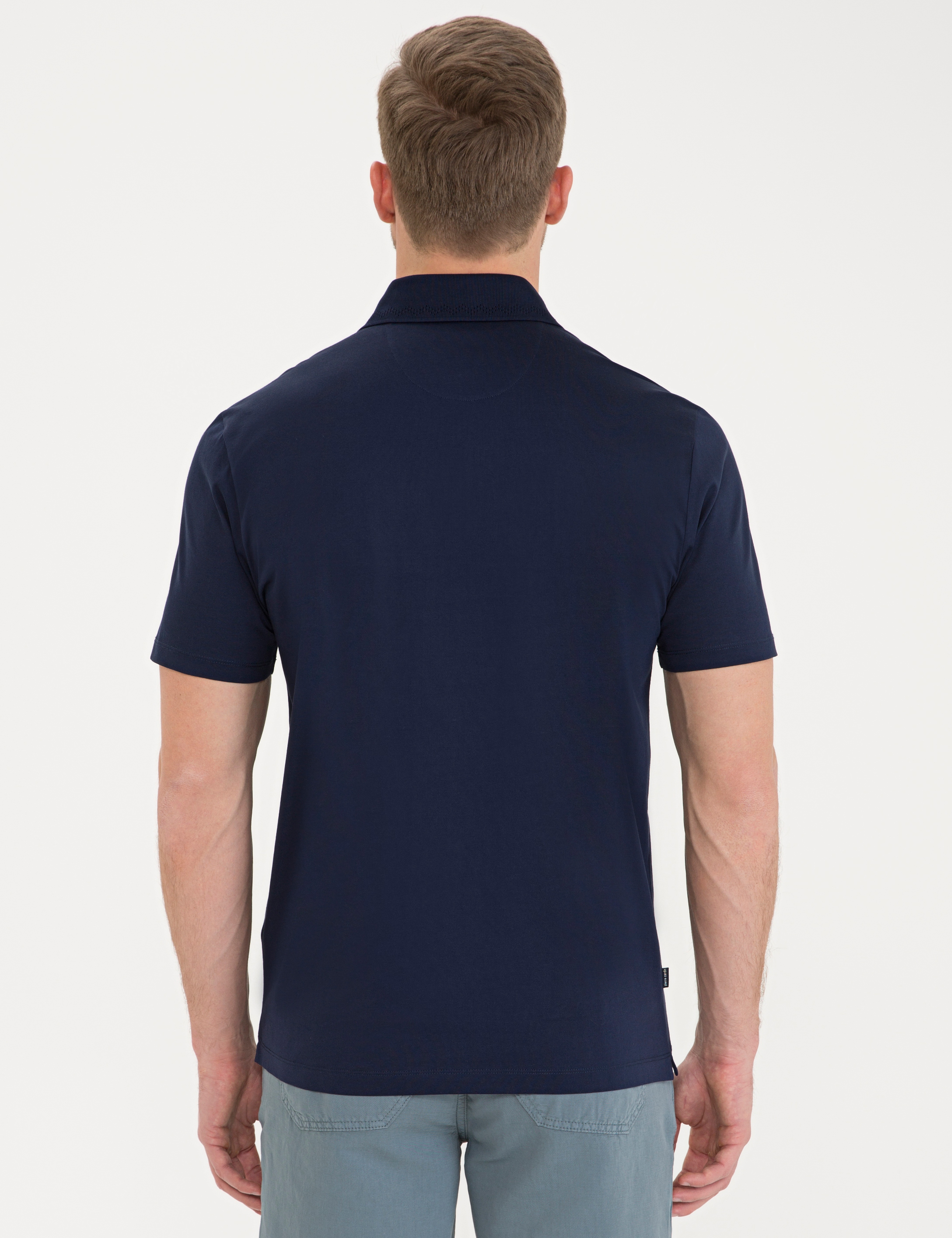 Koyu Lacivert Regular Fit Basic T-Shirt - Image 3