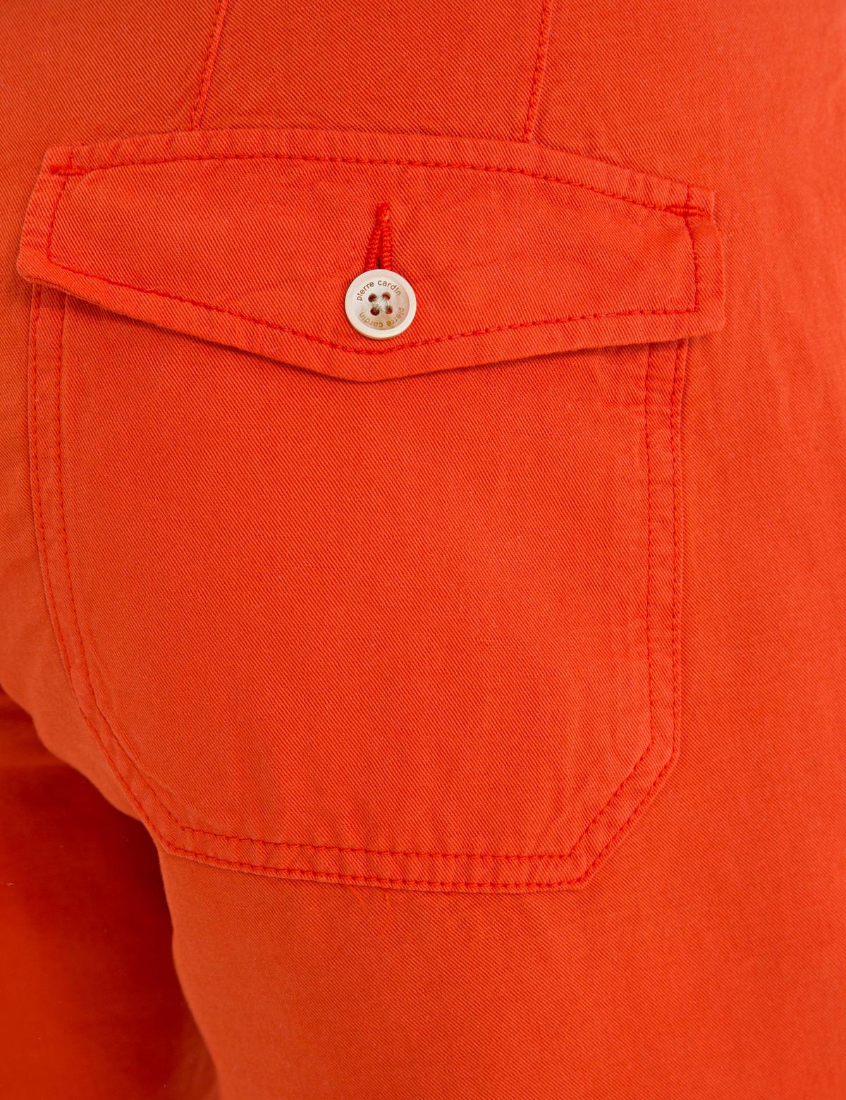 Turuncu Standart Fit Keten Karışımlı Bermuda Şort - 50233248037