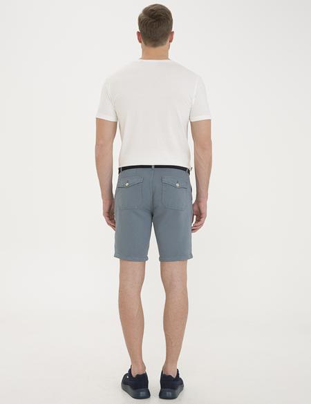 Mint Standart Fit Keten Karışımlı Bermuda Şort - 50233248025