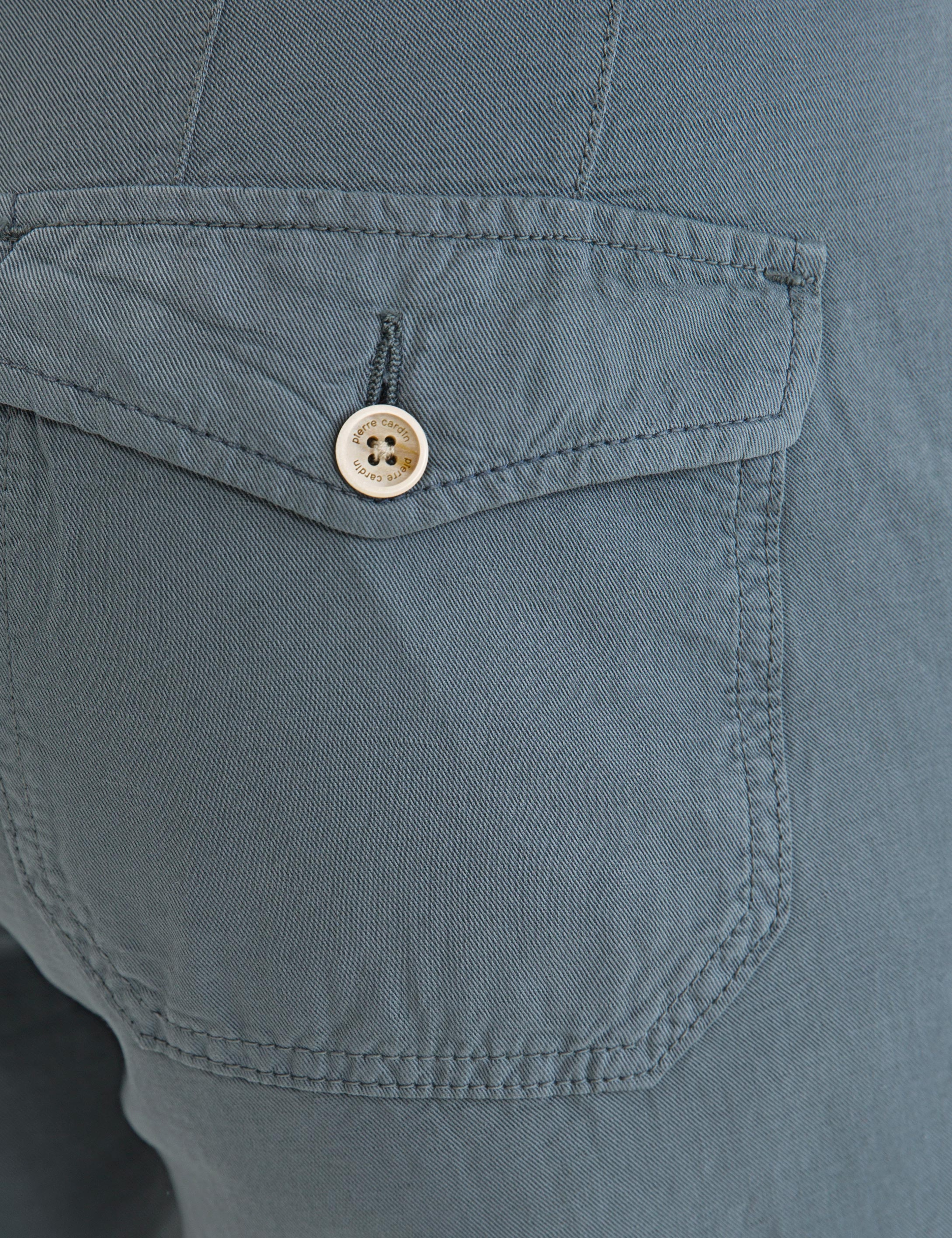 Mint Standart Fit Keten Karışımlı Bermuda Şort - Image 4
