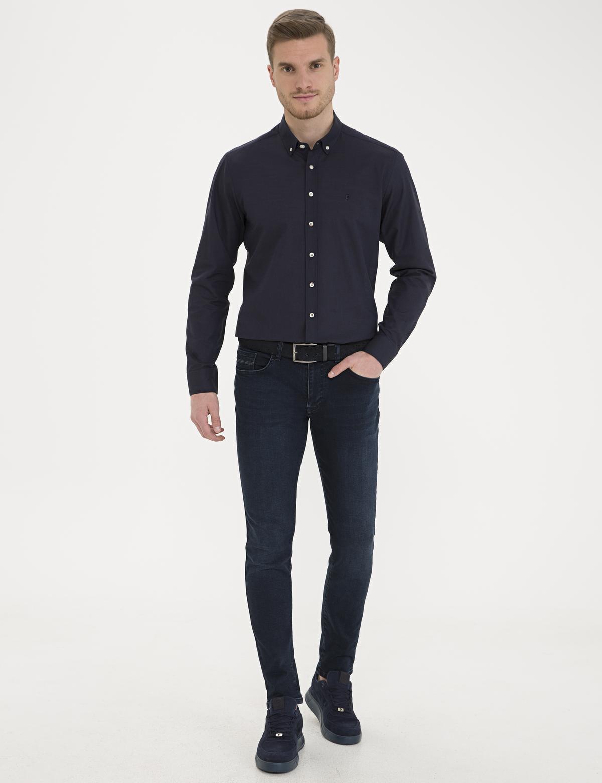 Lacivert Slim Fit Gömlek - 50236034020