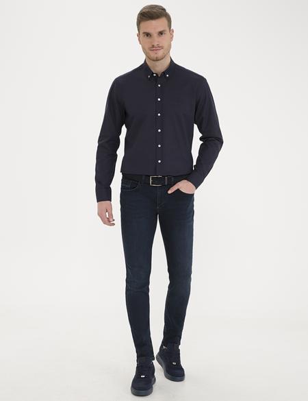 Lacivert Slim Fit Gömlek - 50236034020