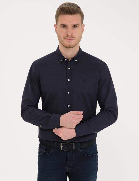 Lacivert Slim Fit Gömlek - 50236034020