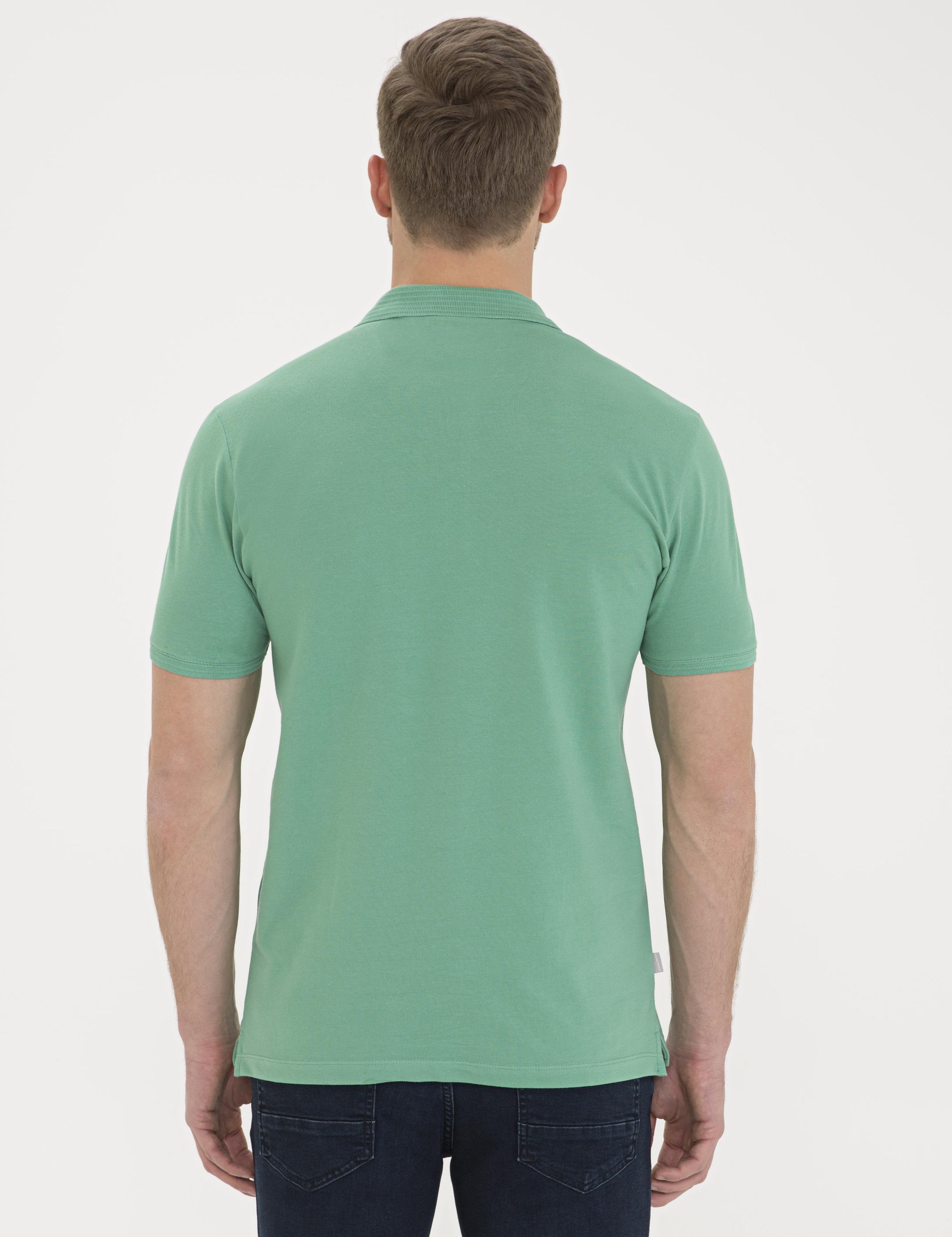 Yeşil Slim Fit Basic Tişört