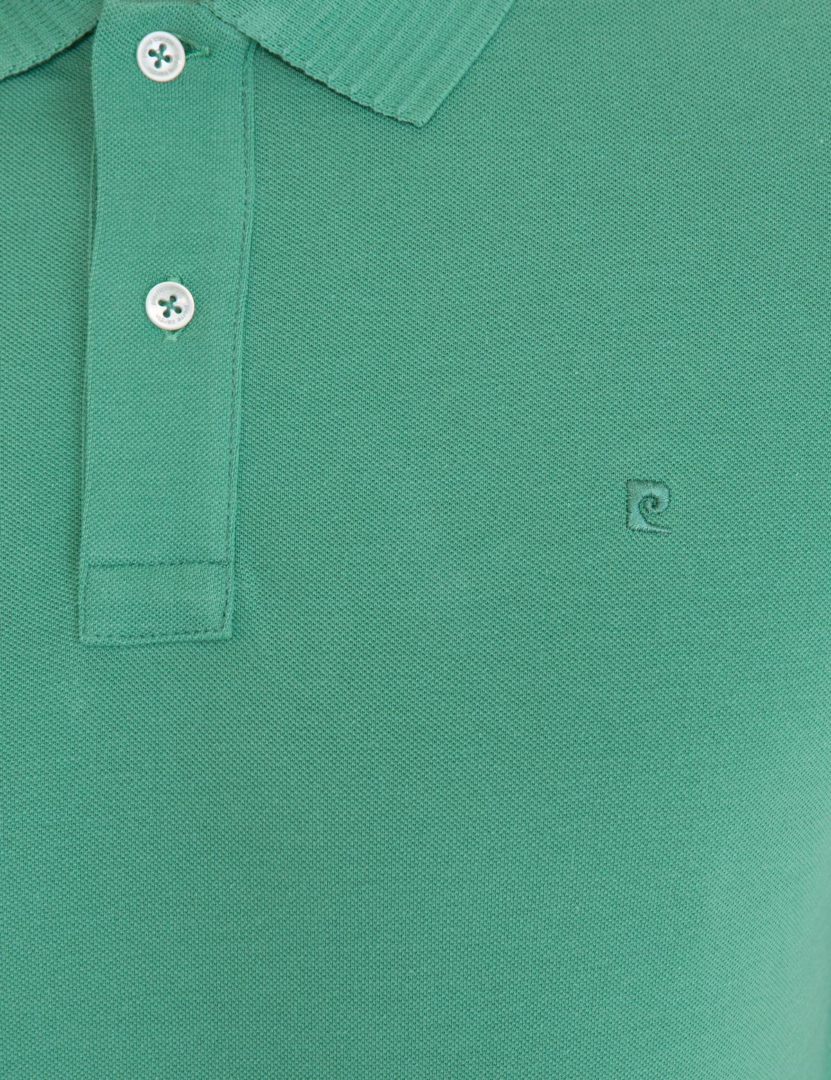 Yeşil Slim Fit Basic Tişört - 50232382157