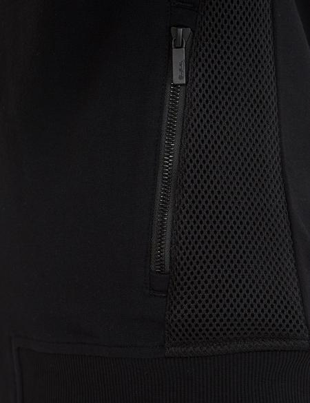 Siyah Standart Fit Kapüşonlu Sweatshirt - 50233278077