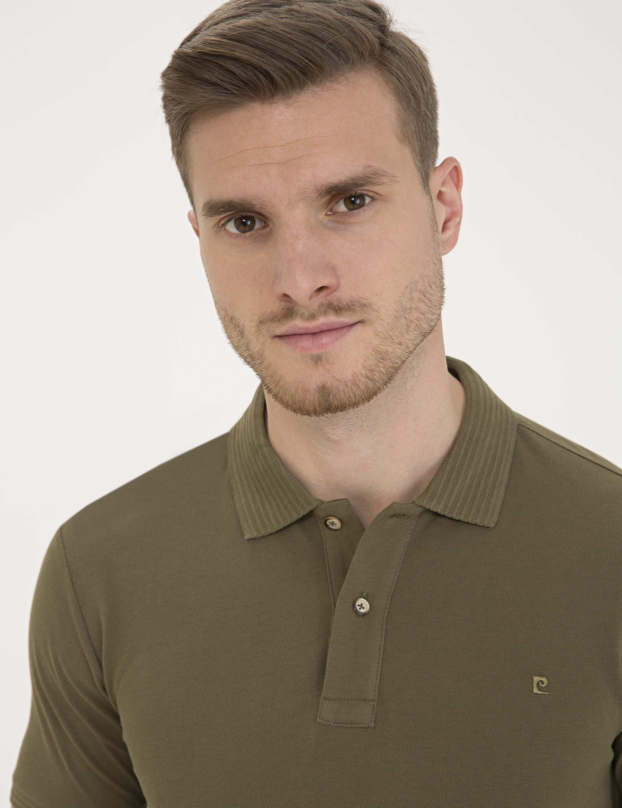Açık Haki Slim Fit Basic Tişört